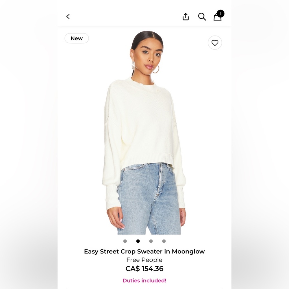 Free People Easy Street Cropped Sweater